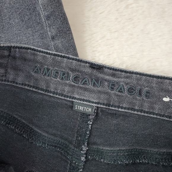 American Eagle Washed Black Stretch Mom Jeans 0 Reg - Picture 3 of 9